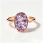 Oval Lavender Amethyst Rose Gold Ring