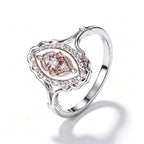 Marquise Crystal Filigree Two-Tone Ring