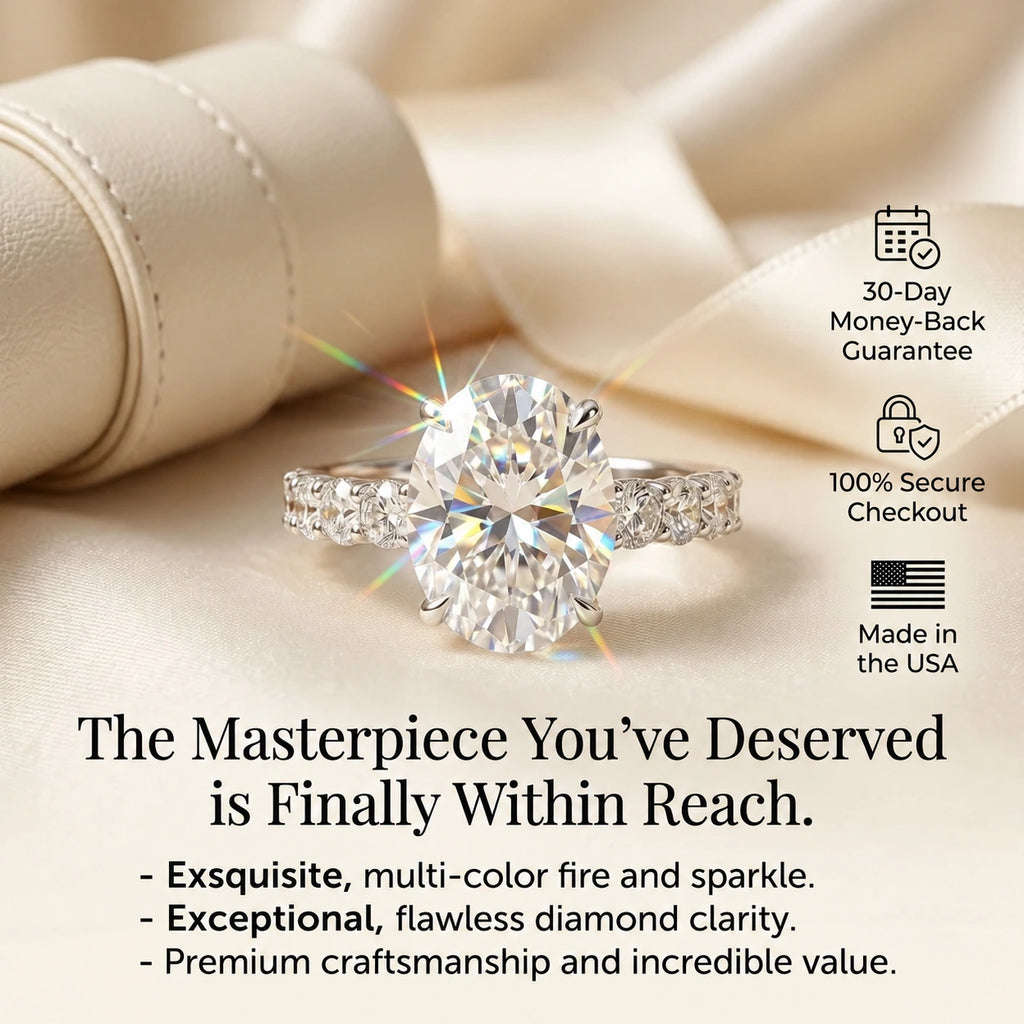 The Masterpiece Oval Premium Moissanite Ring