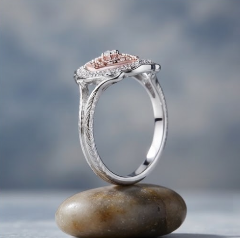 Marquise Crystal Filigree Two-Tone Ring