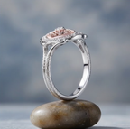 Marquise Crystal Filigree Two-Tone Ring